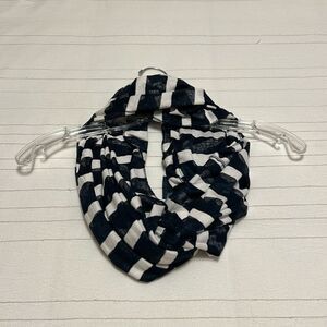 NWOT blue and white striped Infinity Scarf